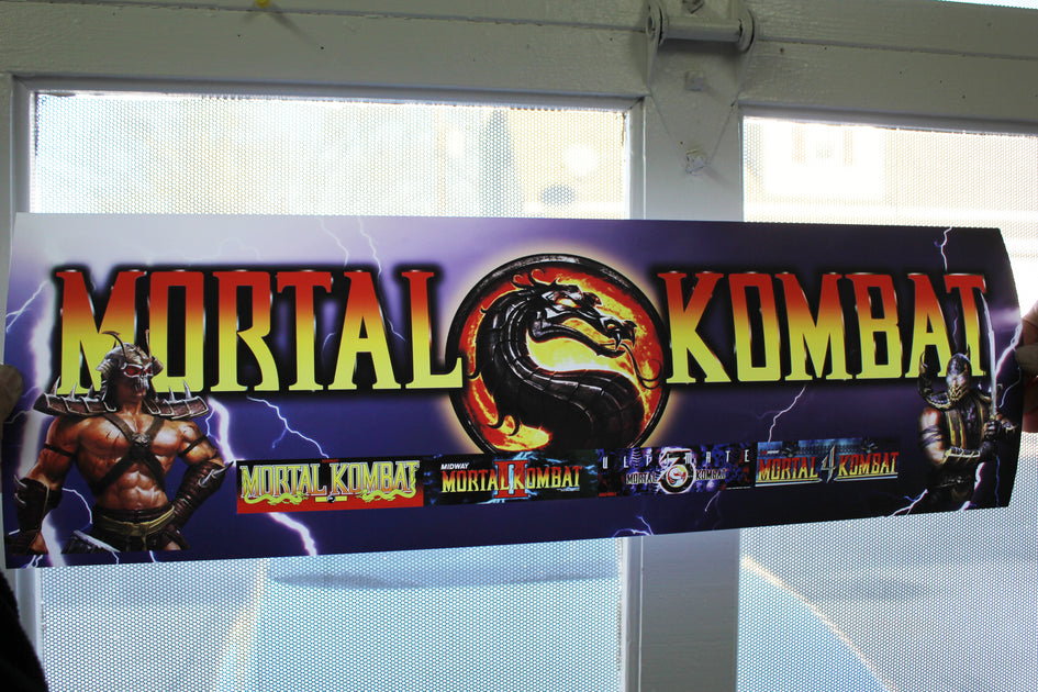 Mortal Kombat 4 Arcade Marquee - 26 x 8 - Arcade Marquee Dot Com