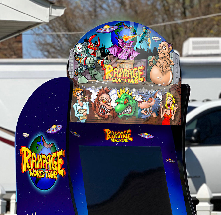 Arcade 1Up Rampage top World Tour topper